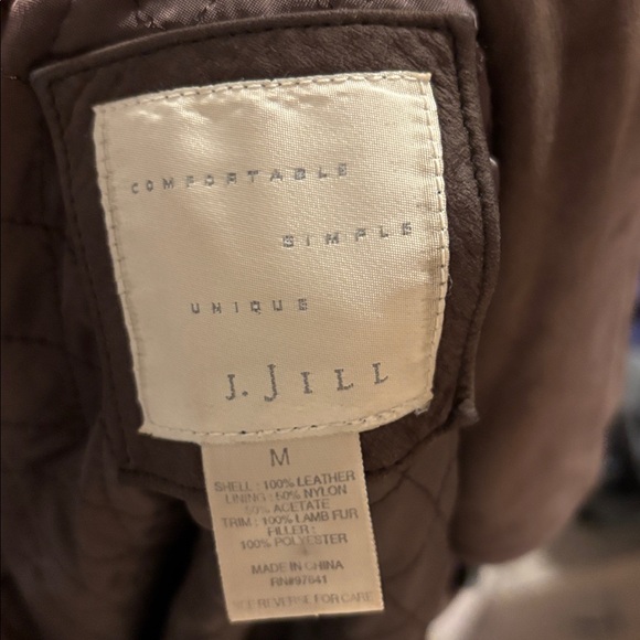 J. Jill Brown leather chore coat, M - Picture 10 of 16